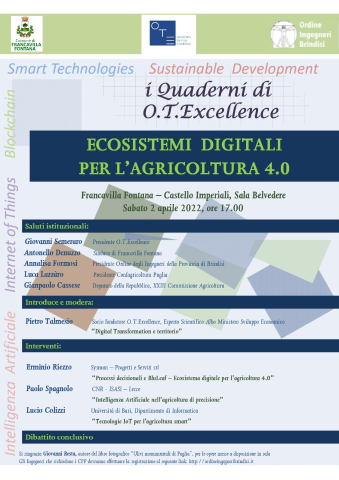 Ecosistemi digitali per l’agricoltura 4.0